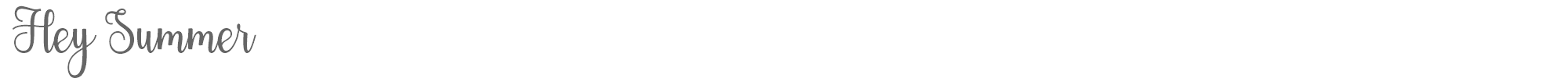 Sample characters Hey Summer Font